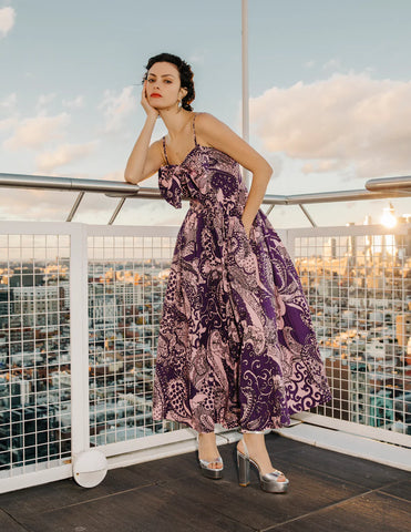 Purple Indigo Bow Dress