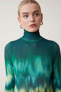 Moss dip dyed  turtleneck