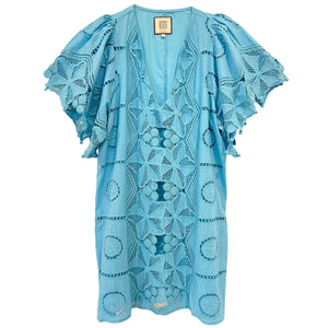 Turquoise Lace Coverup