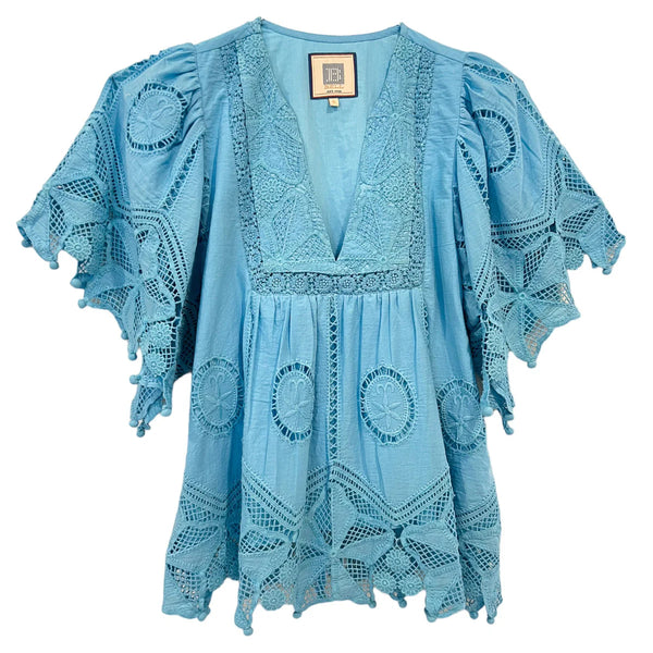 Turquoise Lace Angel Top