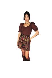 Navajo chocolate mini skirt