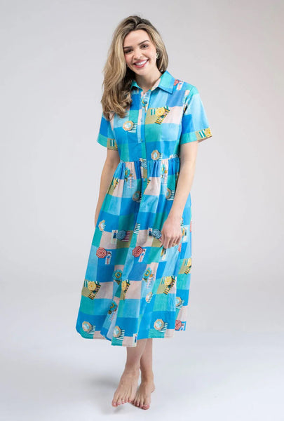 Beach babes midi shirt dress